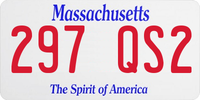 MA license plate 297QS2