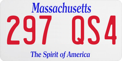 MA license plate 297QS4