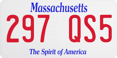 MA license plate 297QS5