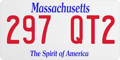 MA license plate 297QT2