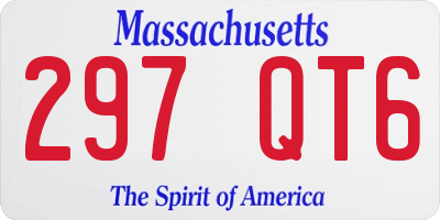 MA license plate 297QT6