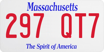 MA license plate 297QT7