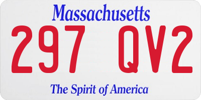 MA license plate 297QV2
