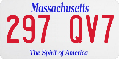 MA license plate 297QV7