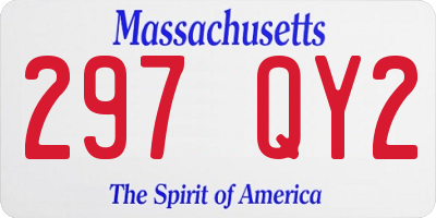 MA license plate 297QY2