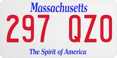 MA license plate 297QZ0