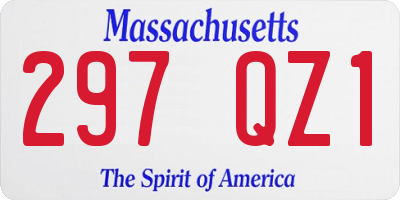 MA license plate 297QZ1