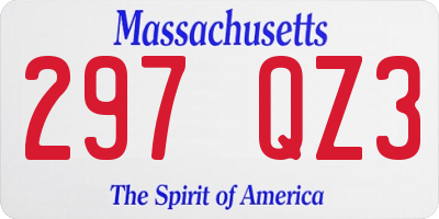MA license plate 297QZ3