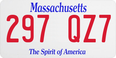 MA license plate 297QZ7