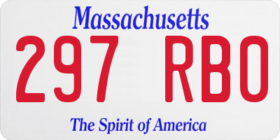 MA license plate 297RB0