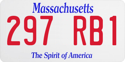 MA license plate 297RB1