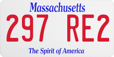 MA license plate 297RE2