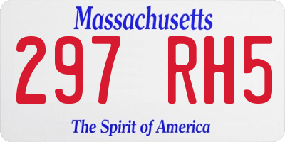 MA license plate 297RH5