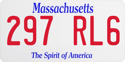MA license plate 297RL6