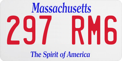 MA license plate 297RM6