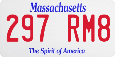 MA license plate 297RM8