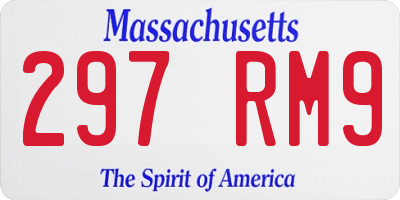 MA license plate 297RM9