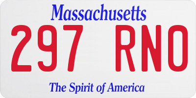 MA license plate 297RN0