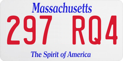 MA license plate 297RQ4