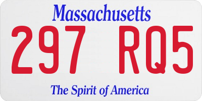 MA license plate 297RQ5