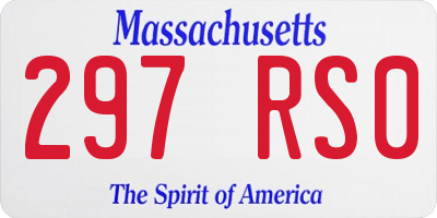 MA license plate 297RS0