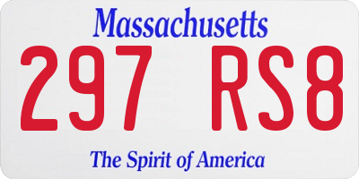 MA license plate 297RS8