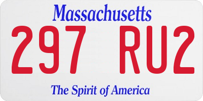 MA license plate 297RU2