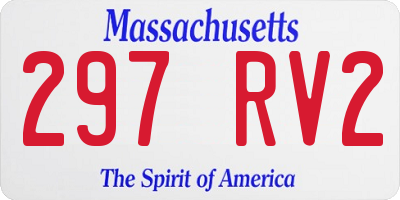 MA license plate 297RV2