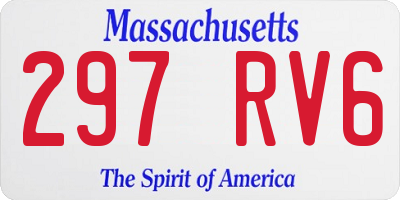 MA license plate 297RV6