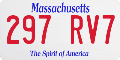 MA license plate 297RV7