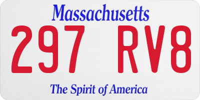 MA license plate 297RV8