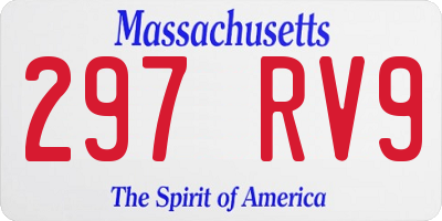 MA license plate 297RV9