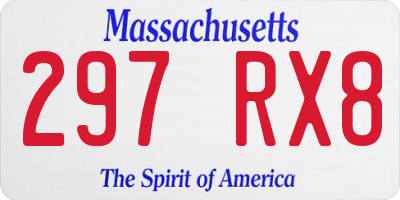 MA license plate 297RX8