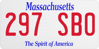 MA license plate 297SB0
