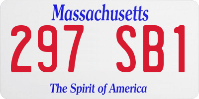 MA license plate 297SB1