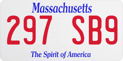 MA license plate 297SB9