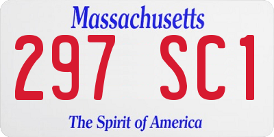 MA license plate 297SC1