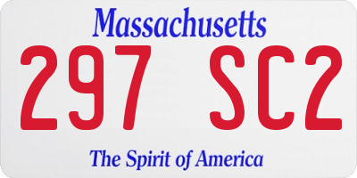 MA license plate 297SC2
