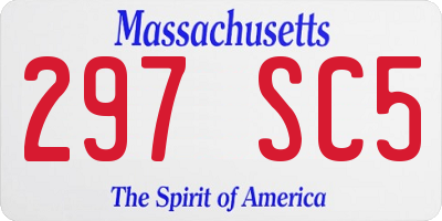 MA license plate 297SC5