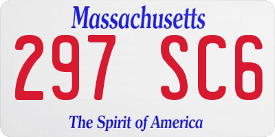 MA license plate 297SC6