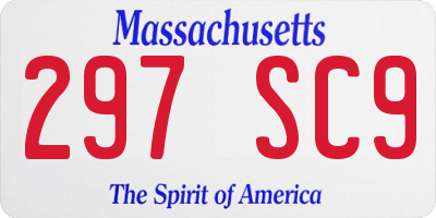 MA license plate 297SC9