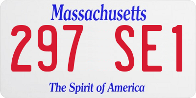 MA license plate 297SE1