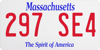 MA license plate 297SE4