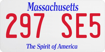MA license plate 297SE5