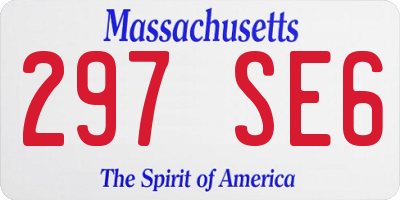 MA license plate 297SE6