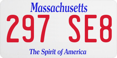 MA license plate 297SE8
