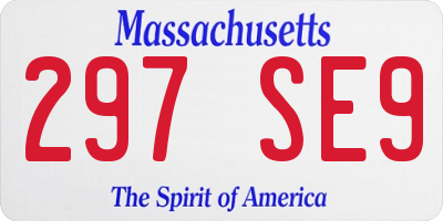 MA license plate 297SE9