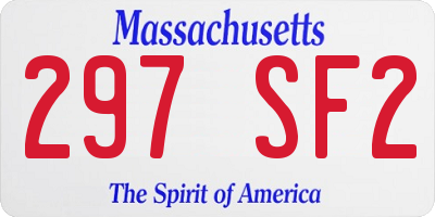 MA license plate 297SF2