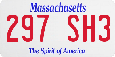 MA license plate 297SH3