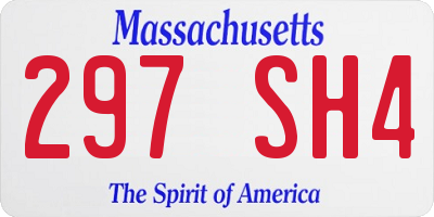 MA license plate 297SH4